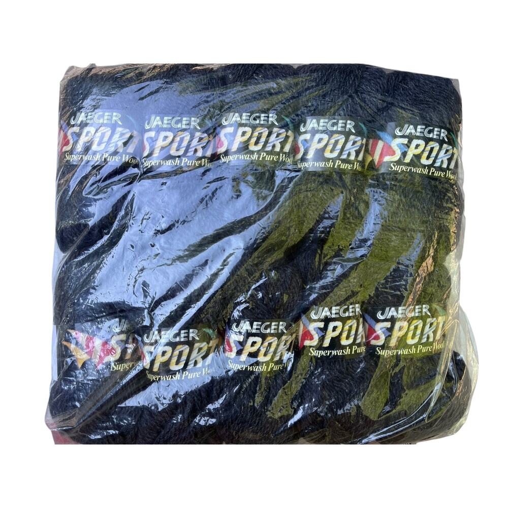 10 x Jaeger Sport Superwash Pure Wool 50g skeins | 217 Anthracite Grey, UK